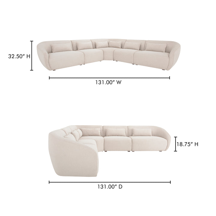 ComfyCurl L-Shaped Modular Lounging System