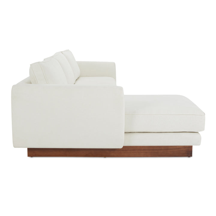 Modern Elevation Left Lounger with Removable Cushions