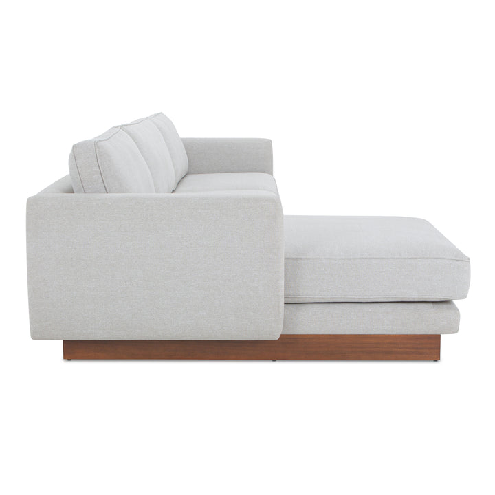 Modern Elevation Left Lounger with Removable Cushions