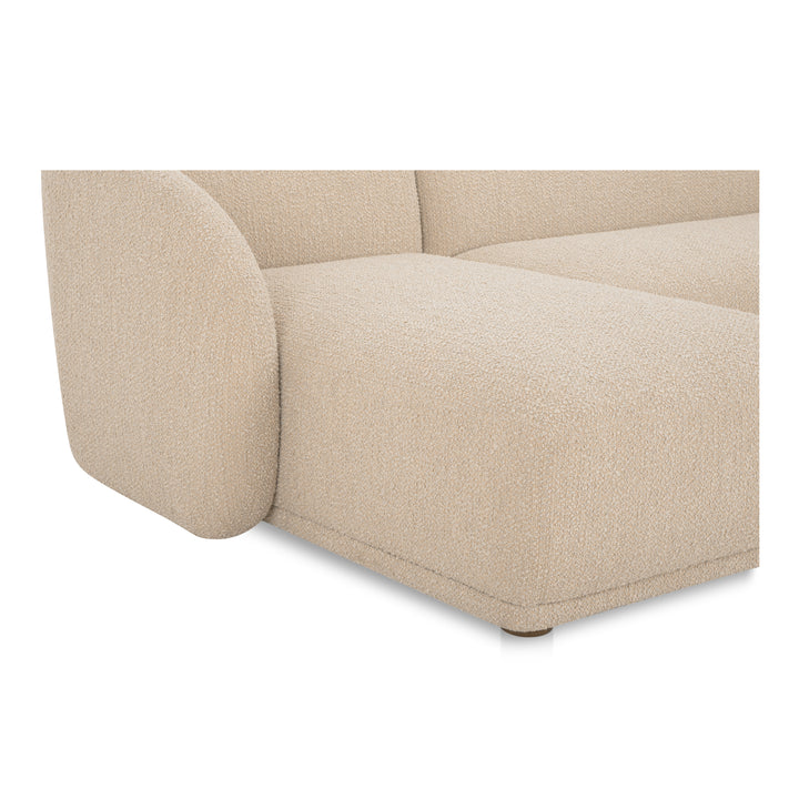 Art Deco Curve-Back Petite Sectional
