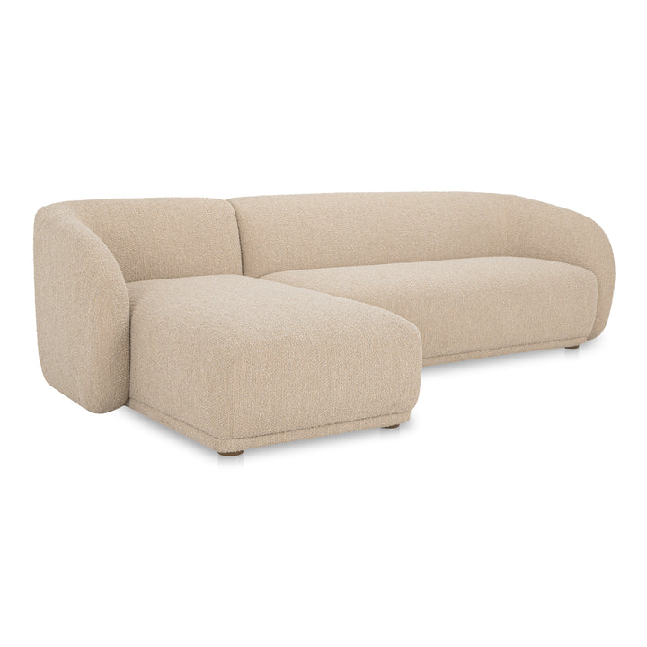 Art Deco Curve-Back Petite Sectional
