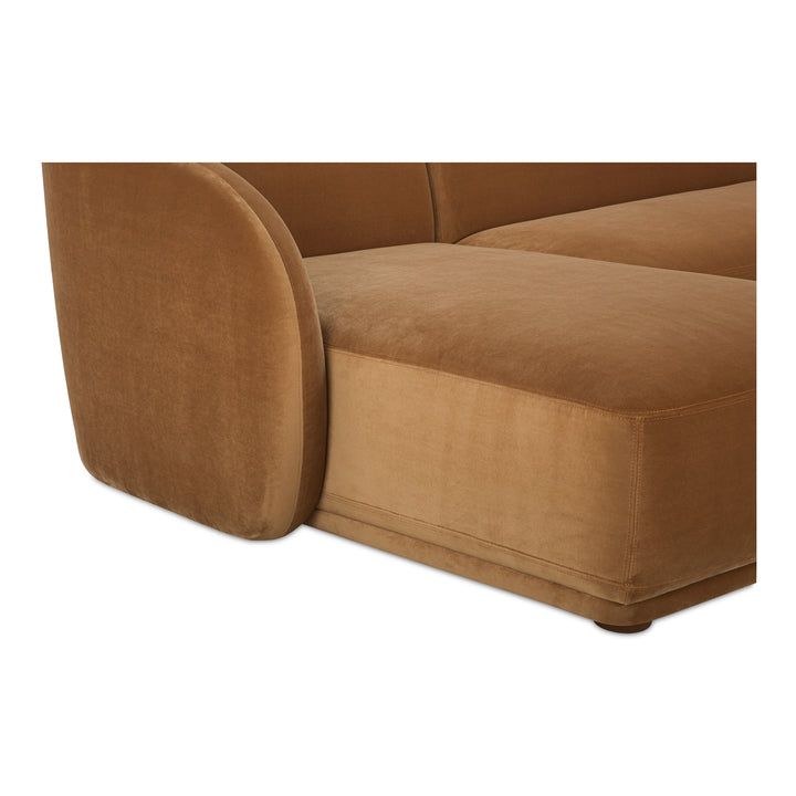 Art Deco Curve-Back Petite Sectional