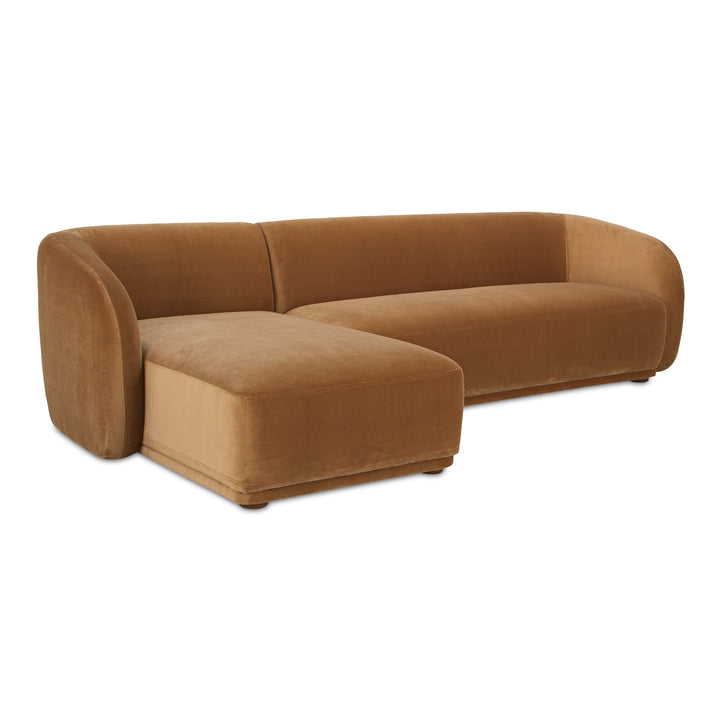 Art Deco Curve-Back Petite Sectional