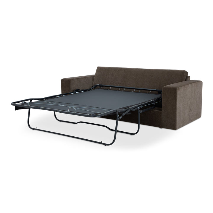 Luxe Velvet Transformer: Versatile Sofa-Bed in Minimalist Design