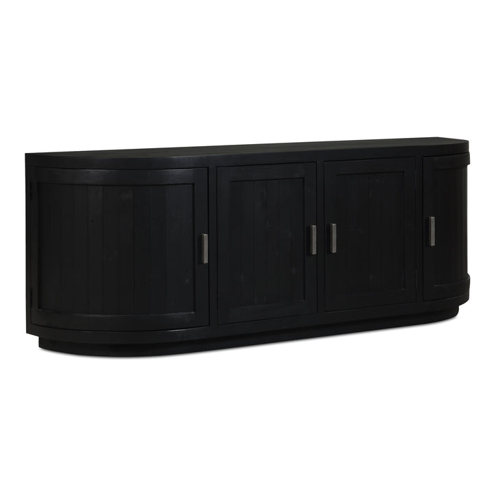 Arch wood media console