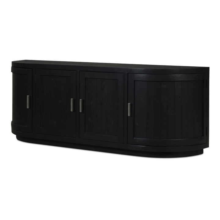Arch wood media console