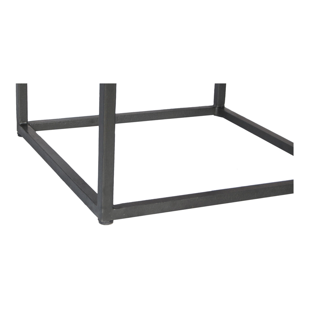 Industrial-Chic Marble Side Table