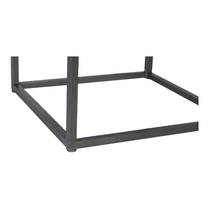 Industrial-Chic Marble Side Table