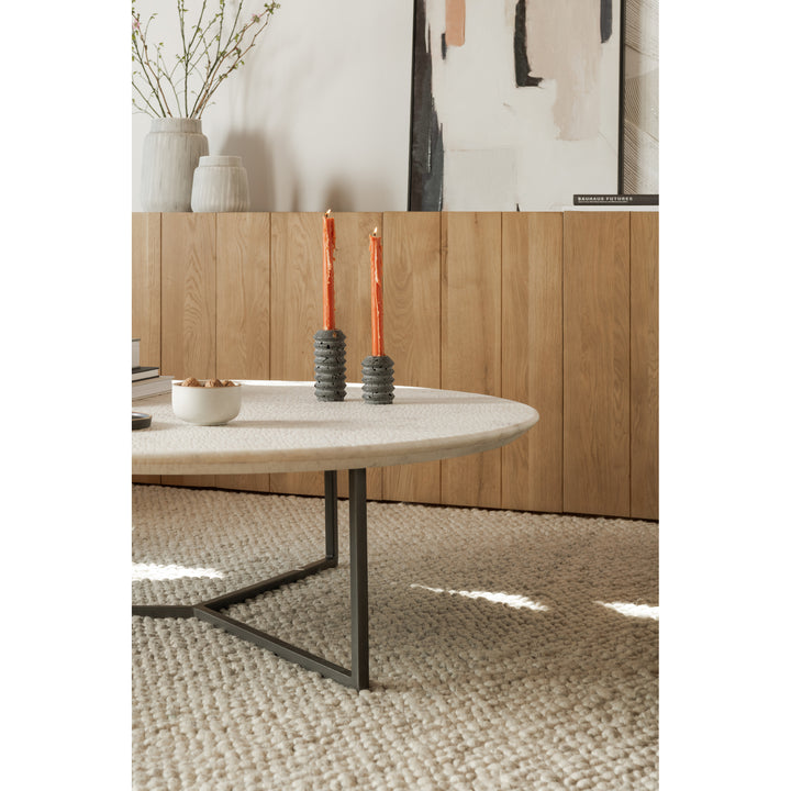 Stone-top Mid-Century Modern Charm: The Breezy Marble Table