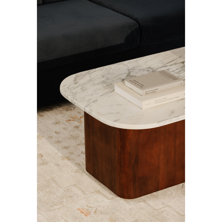 Modern Calacatta Marble Nested Coffee Table Set