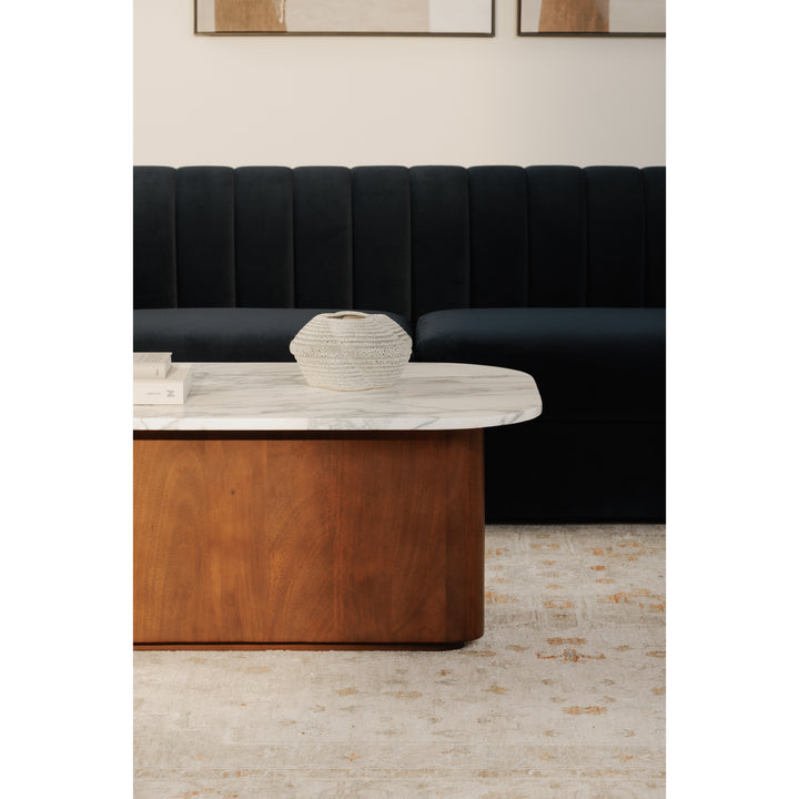 Modern Calacatta Marble Nested Coffee Table Set