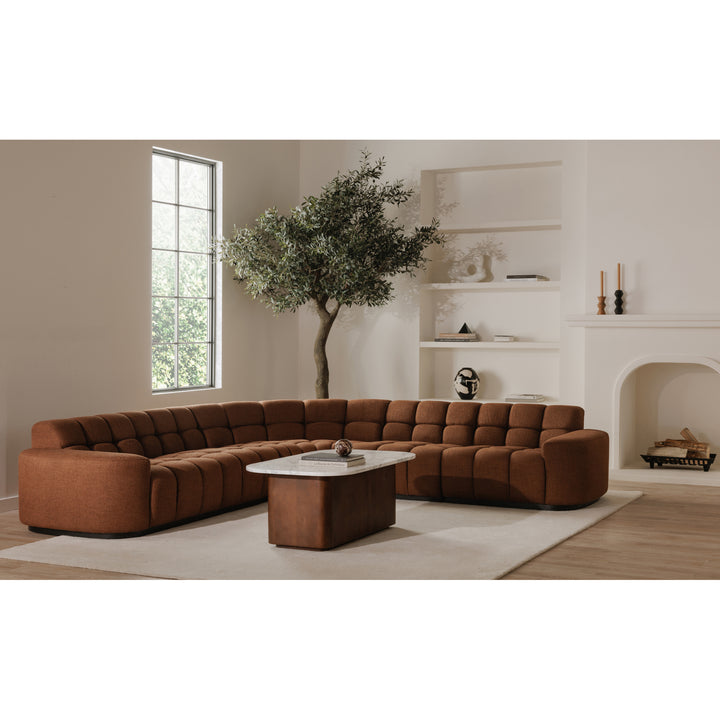 Modern Calacatta Marble Nested Coffee Table Set