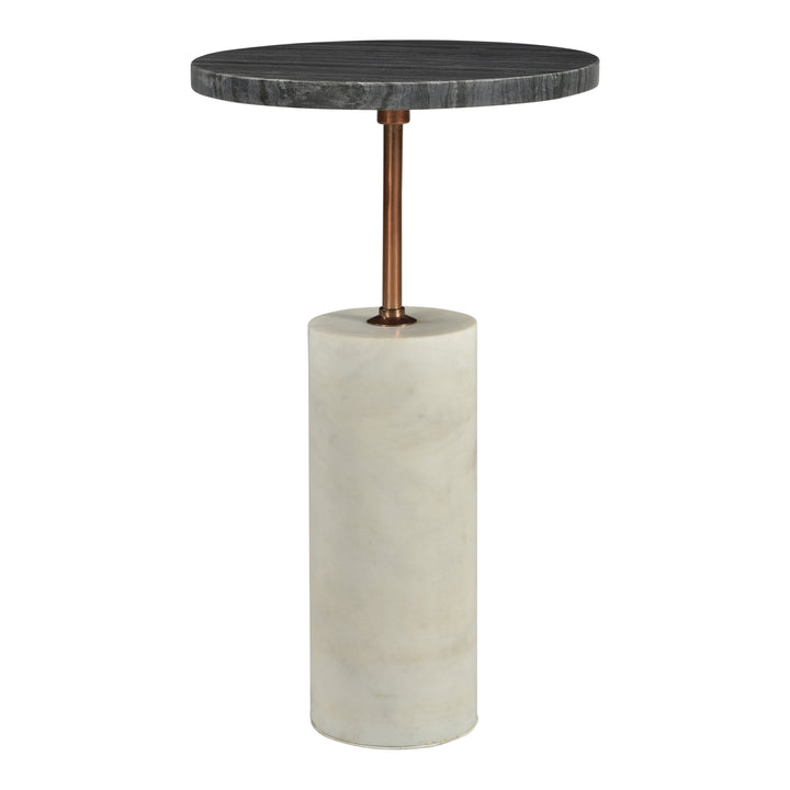 Moody Minimalist Marble & Brass Side Table