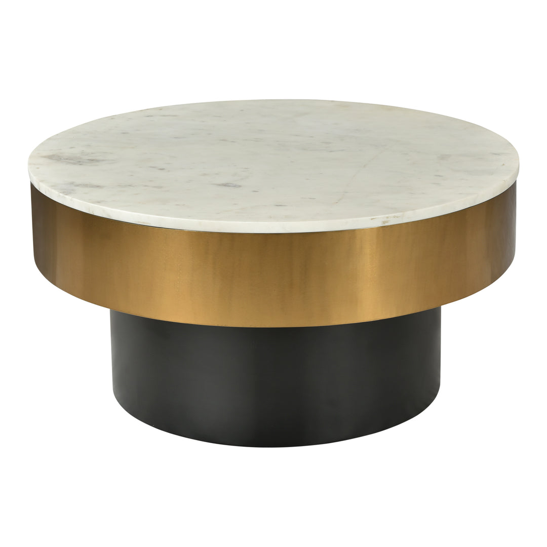 Artisan Gold-Rimmed Marble Centrepiece Table