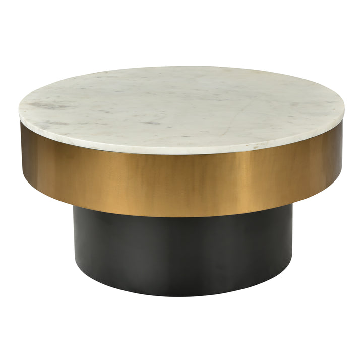 Artisan Gold-Rimmed Marble Centrepiece Table