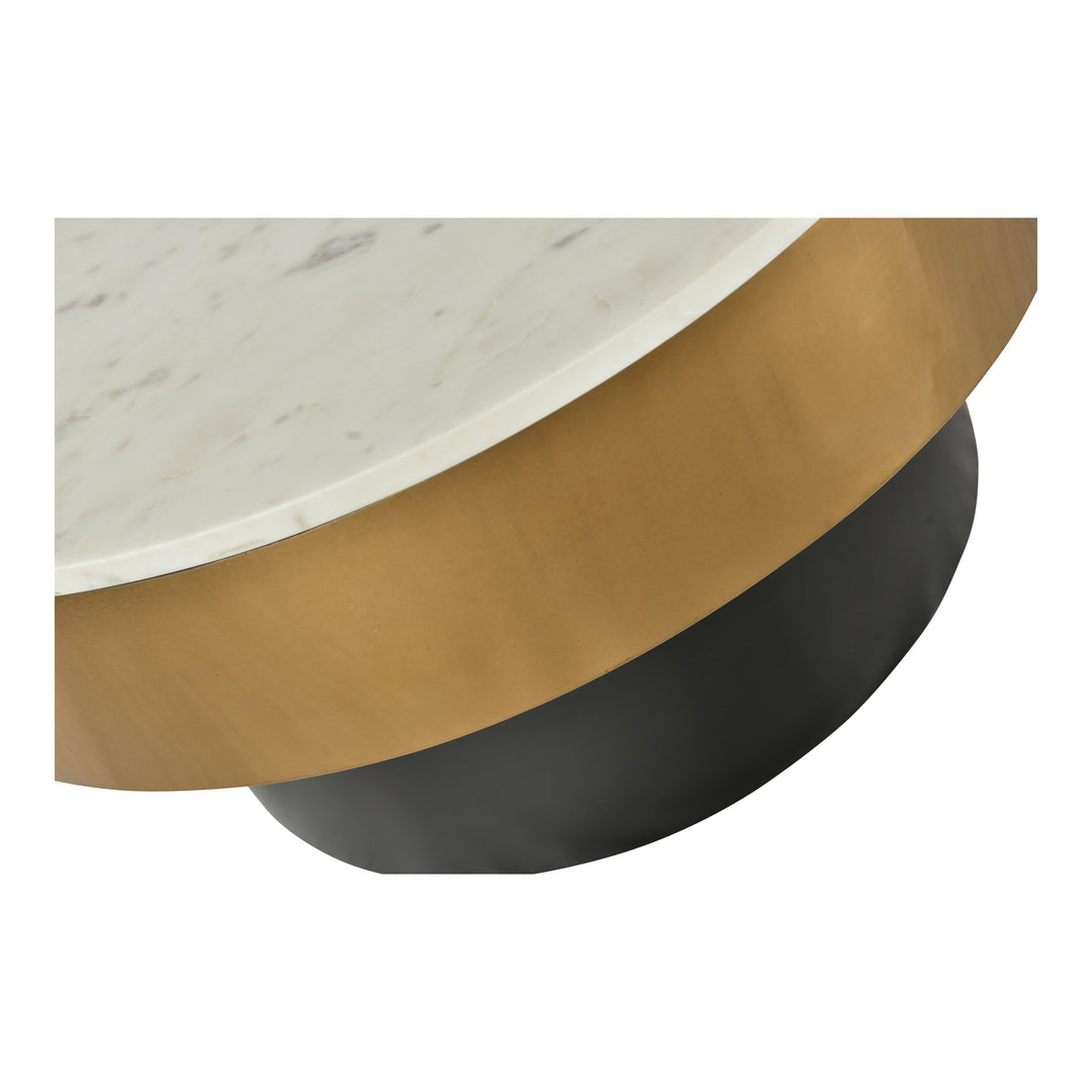 Artisan Gold-Rimmed Marble Centrepiece Table