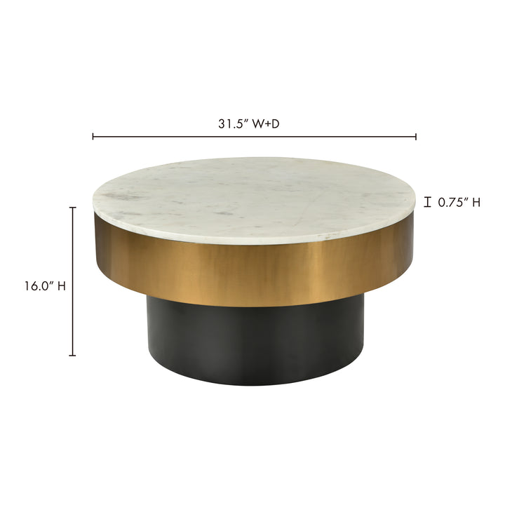 Artisan Gold-Rimmed Marble Centrepiece Table