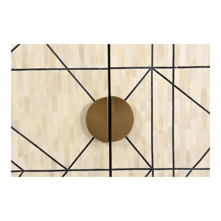 Grand Mango Wood & Bone Veneer Display Cabinet