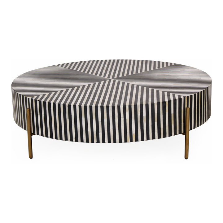 Vintage-Inspired Art Deco Resin Coffee Table