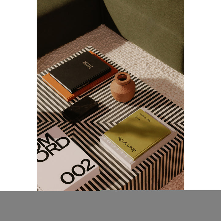 Ebony Contrast Square Art Deco Resin Coffee Table