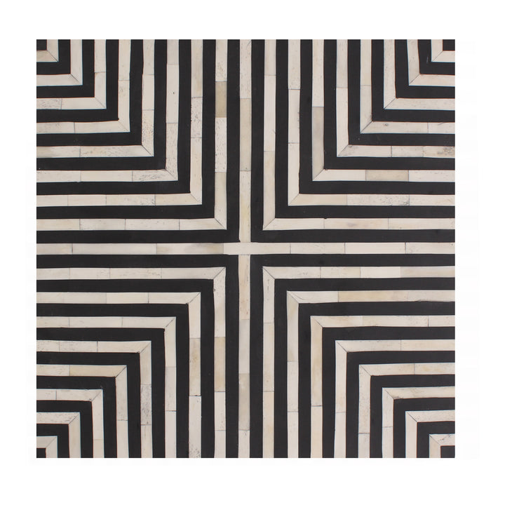 Ebony Swirl Side Table - Art Deco Inspired Design