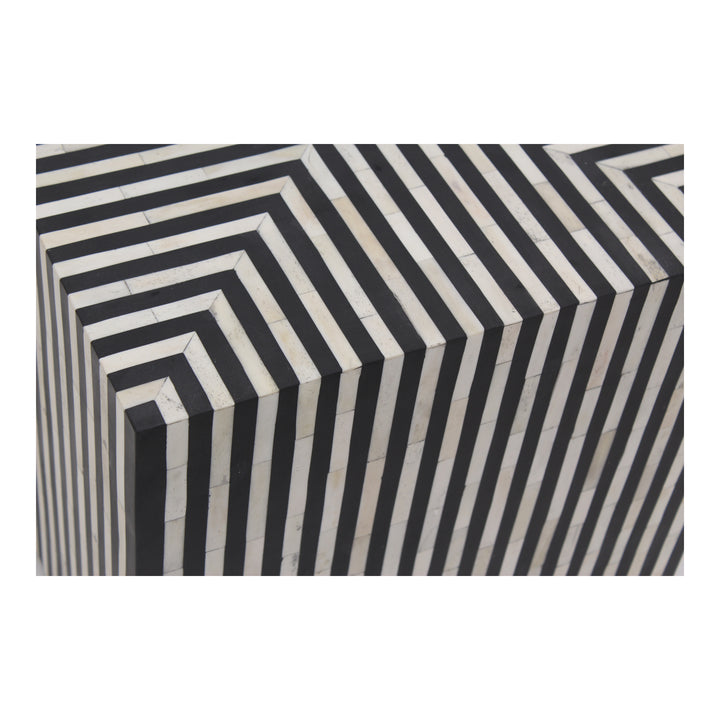 Ebony Swirl Side Table - Art Deco Inspired Design