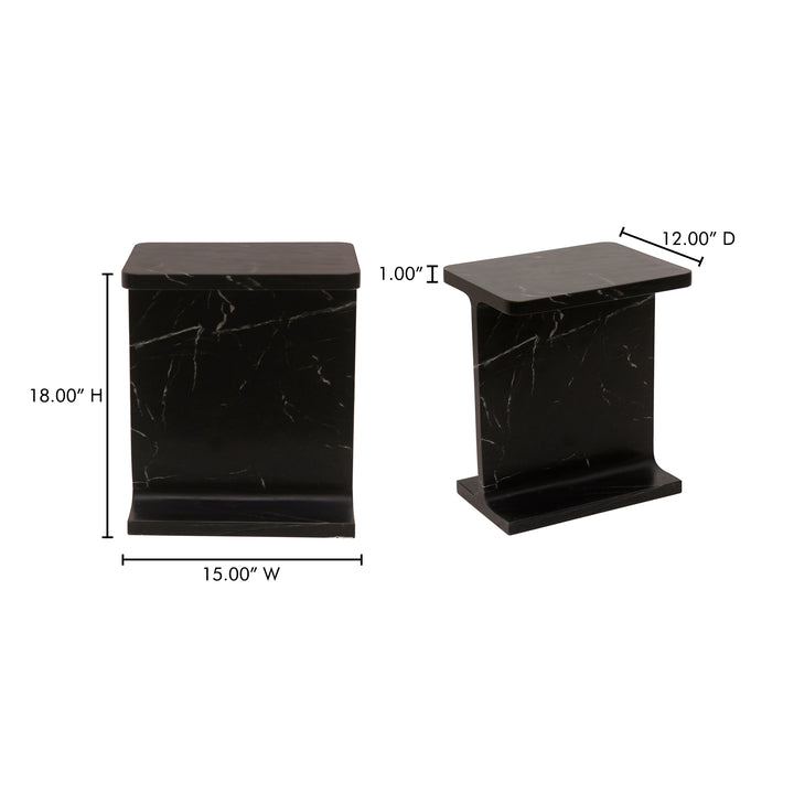 Contemporary Luxe Marble Side Table