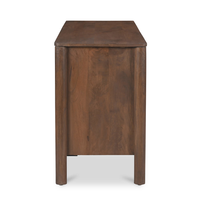 Modern Shaker-Inspired 3-Drawer Sideboard with Elegant Curves