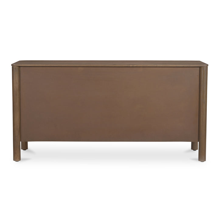 Modern Shaker-Inspired 3-Drawer Sideboard with Elegant Curves
