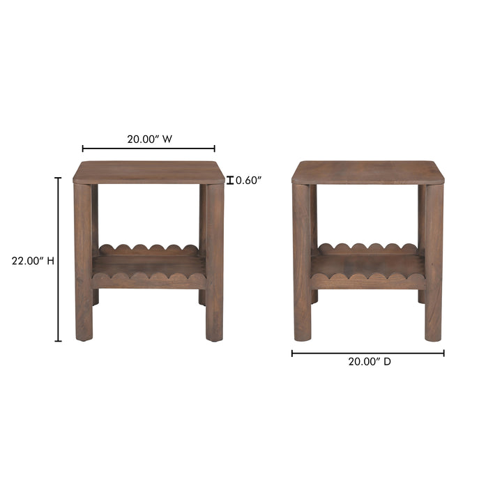 Sleek Geometric Side Table - Timeless Shaker-Inspired Design