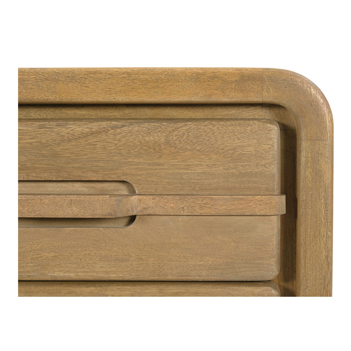 Retro-Inspired Mid-Century Mango Wood Nightstand