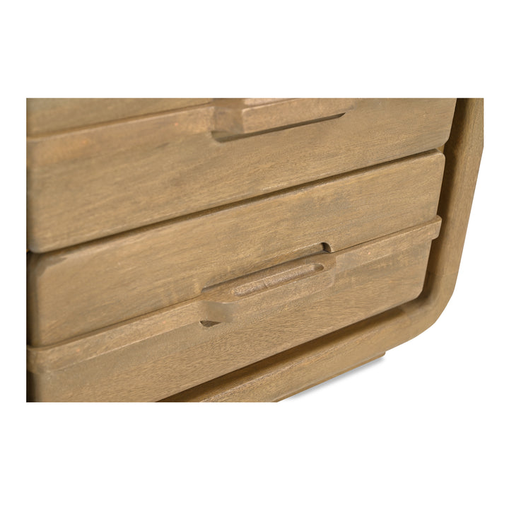 Retro-Inspired Mid-Century Mango Wood Nightstand