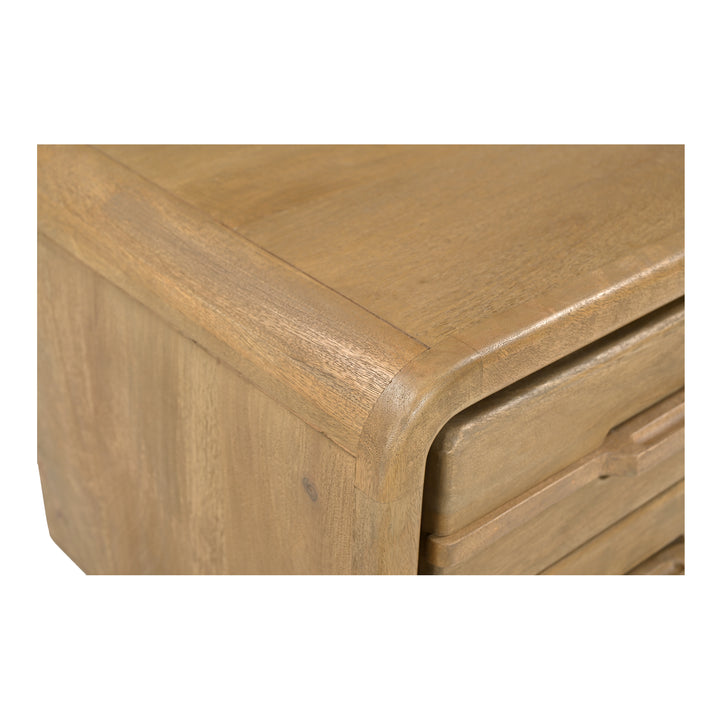 Retro-Inspired Mid-Century Mango Wood Nightstand