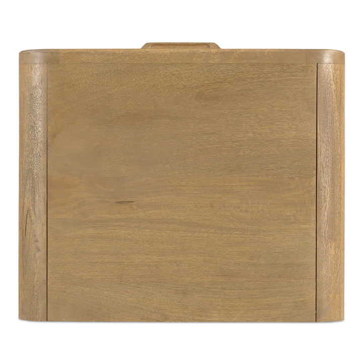 Retro-Inspired Mid-Century Mango Wood Nightstand