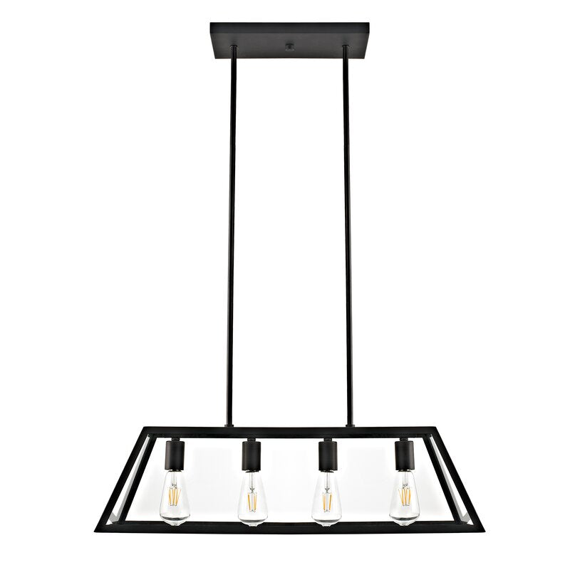 Gunnulf 4-Light Lantern Square / Rectangle Chandelier