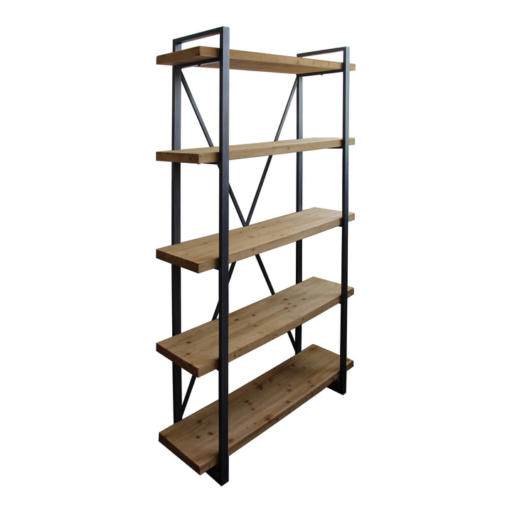 Industrial-Chic Multi-Level Display Shelf