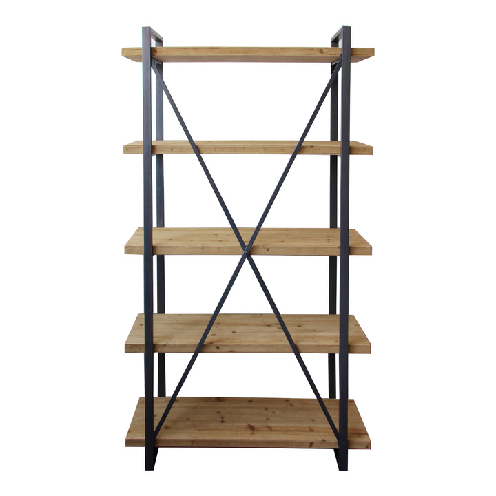 Industrial-Chic Multi-Level Display Shelf