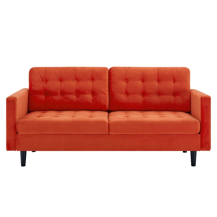 Dane Tufted Performance Velvet Sofa - Orange