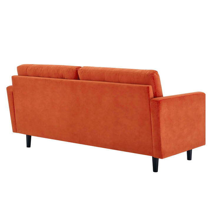 Dane Tufted Performance Velvet Sofa - Orange