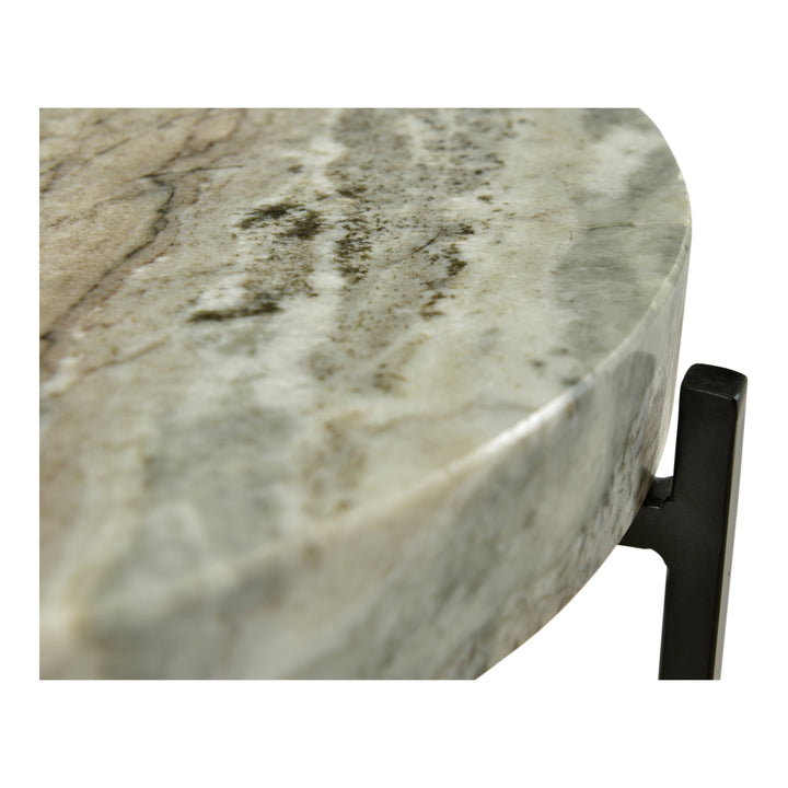 Elegant Marble Side Table on Iron Base