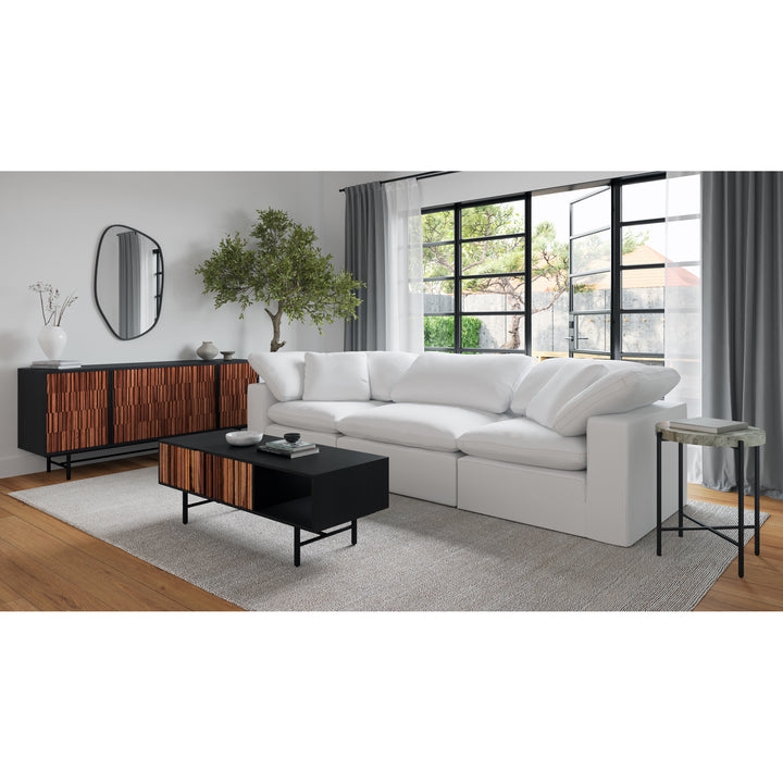 Elegant Marble Side Table on Iron Base