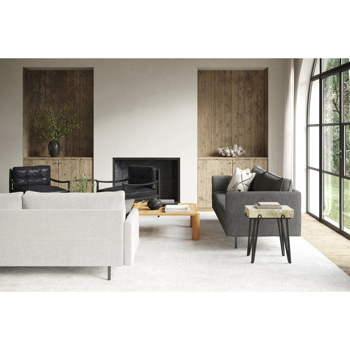 Nature's Embrace Side Table - Raw Marble & Iron