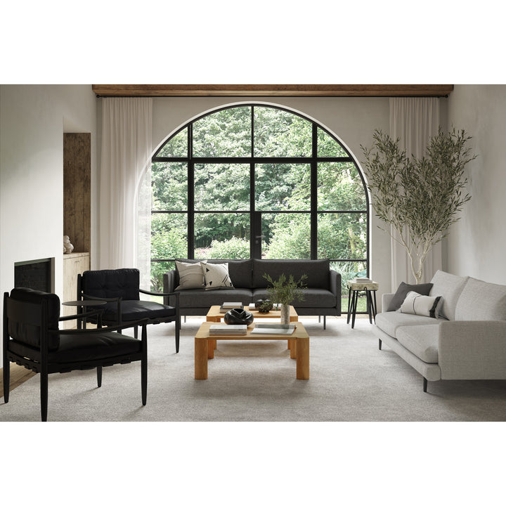 Nature's Embrace Side Table - Raw Marble & Iron