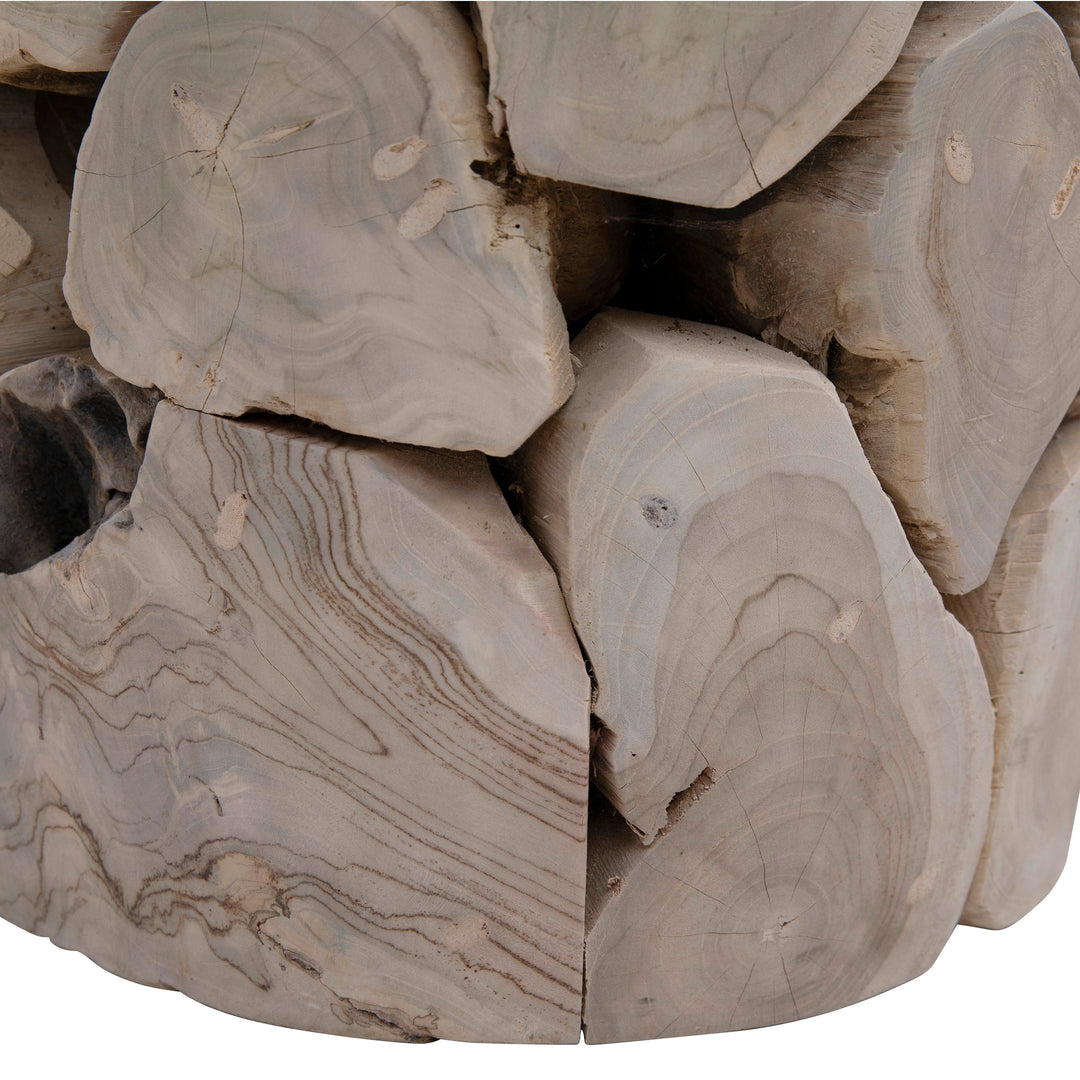 Rustic Whispers Round Side Table