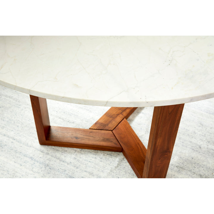 Nature's Gourmet Gathering Table - Satwaria Marble Dining Set