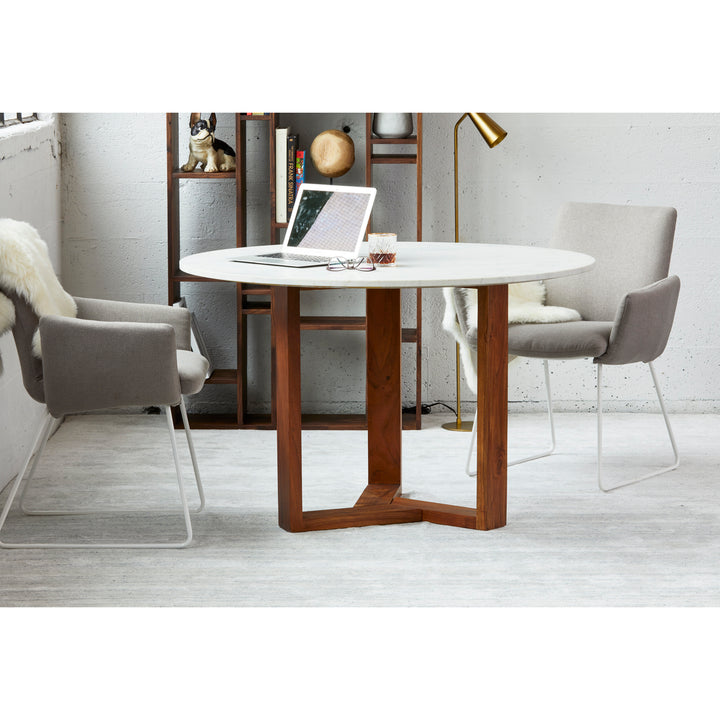 Nature's Gourmet Gathering Table - Satwaria Marble Dining Set