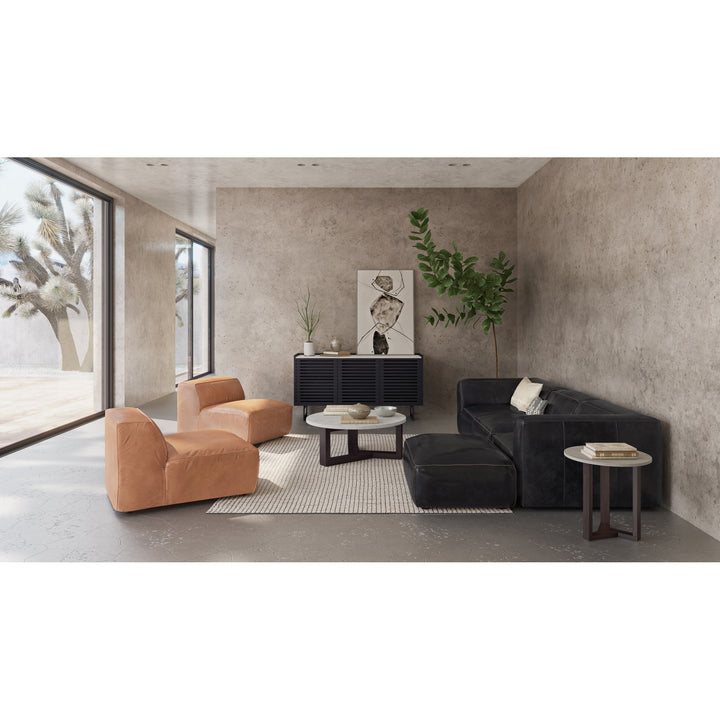 Nature's Harmony Solid Acacia & Marble Coffee Table