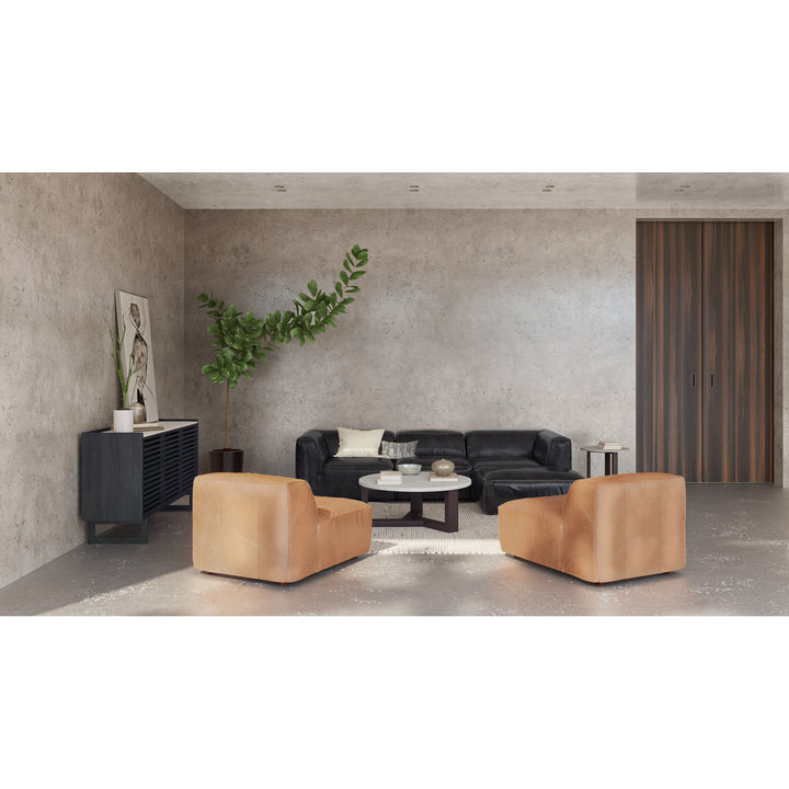 Nature's Harmony Solid Acacia & Marble Coffee Table