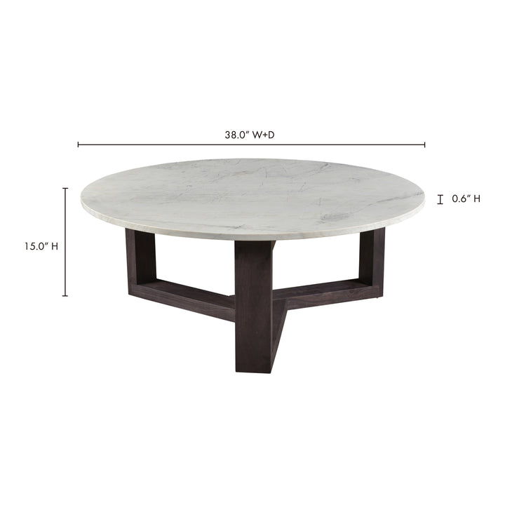 Nature's Harmony Solid Acacia & Marble Coffee Table