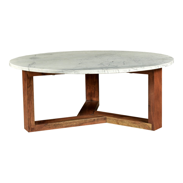 Nature's Harmony Solid Acacia & Marble Coffee Table
